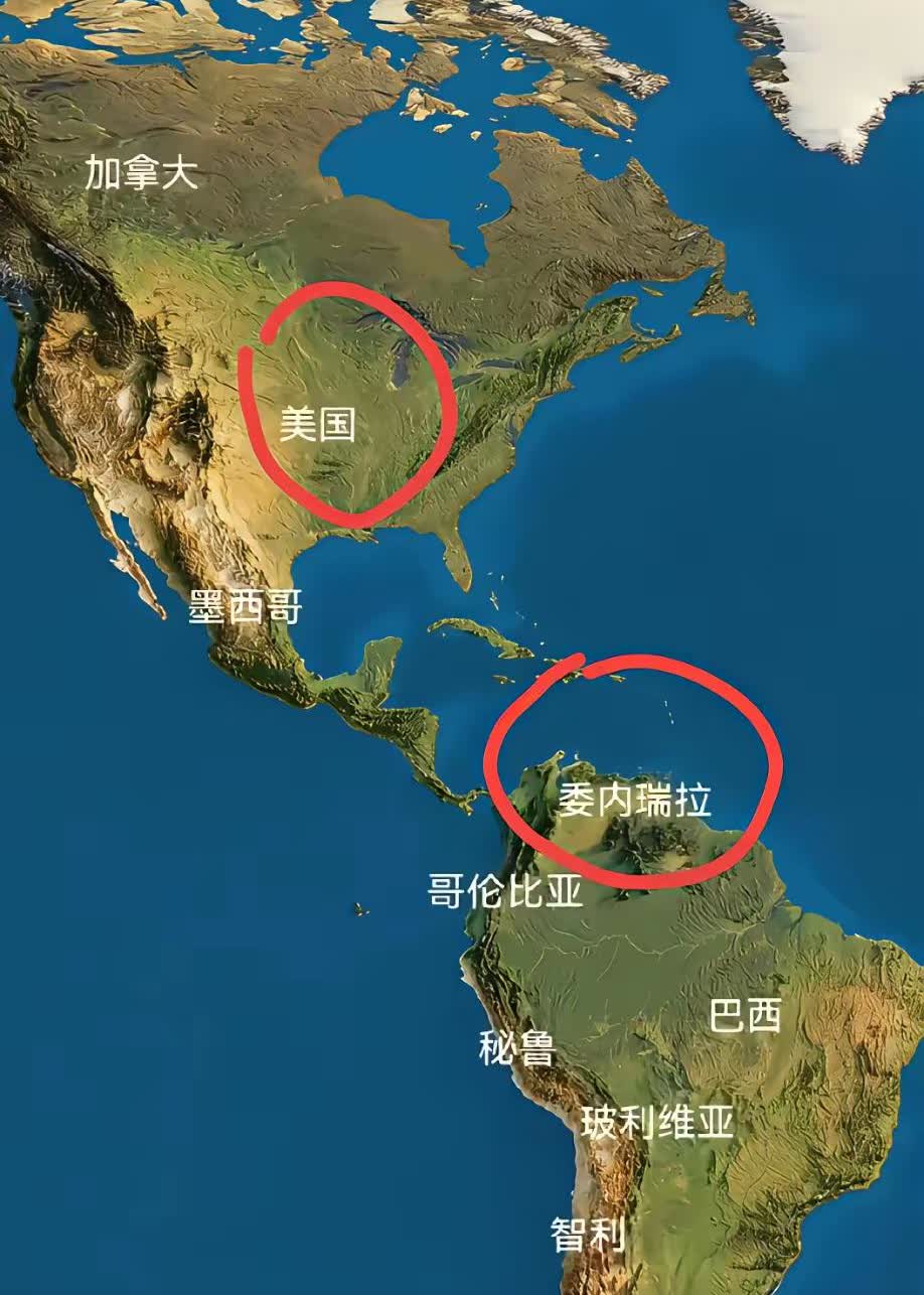 委内瑞拉真是美国的后院，离佛罗里达州那个尖不远，和墨西哥离得更近。马杜罗也说