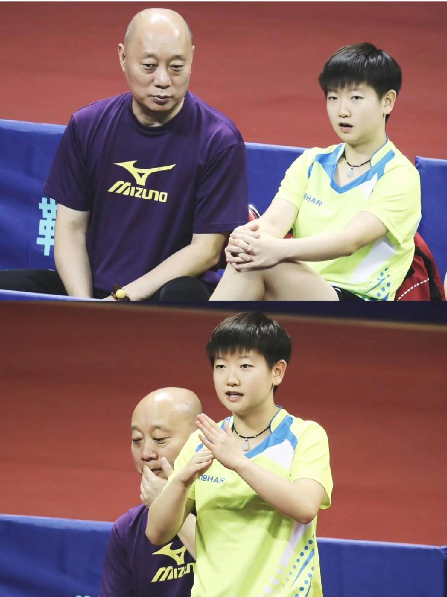 乒乓师徒“反差萌”！杨广弟（小杨教练）+孙颖莎（老孙）的赛场名场面看这组图