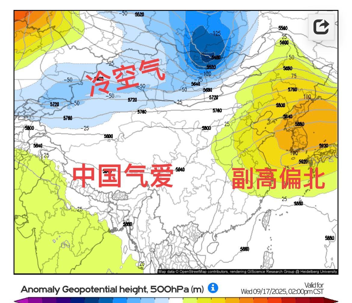 【气象观察】EC这一报来看未来副长时间驻扎我国，赖着不走信号基本明确。另外50
