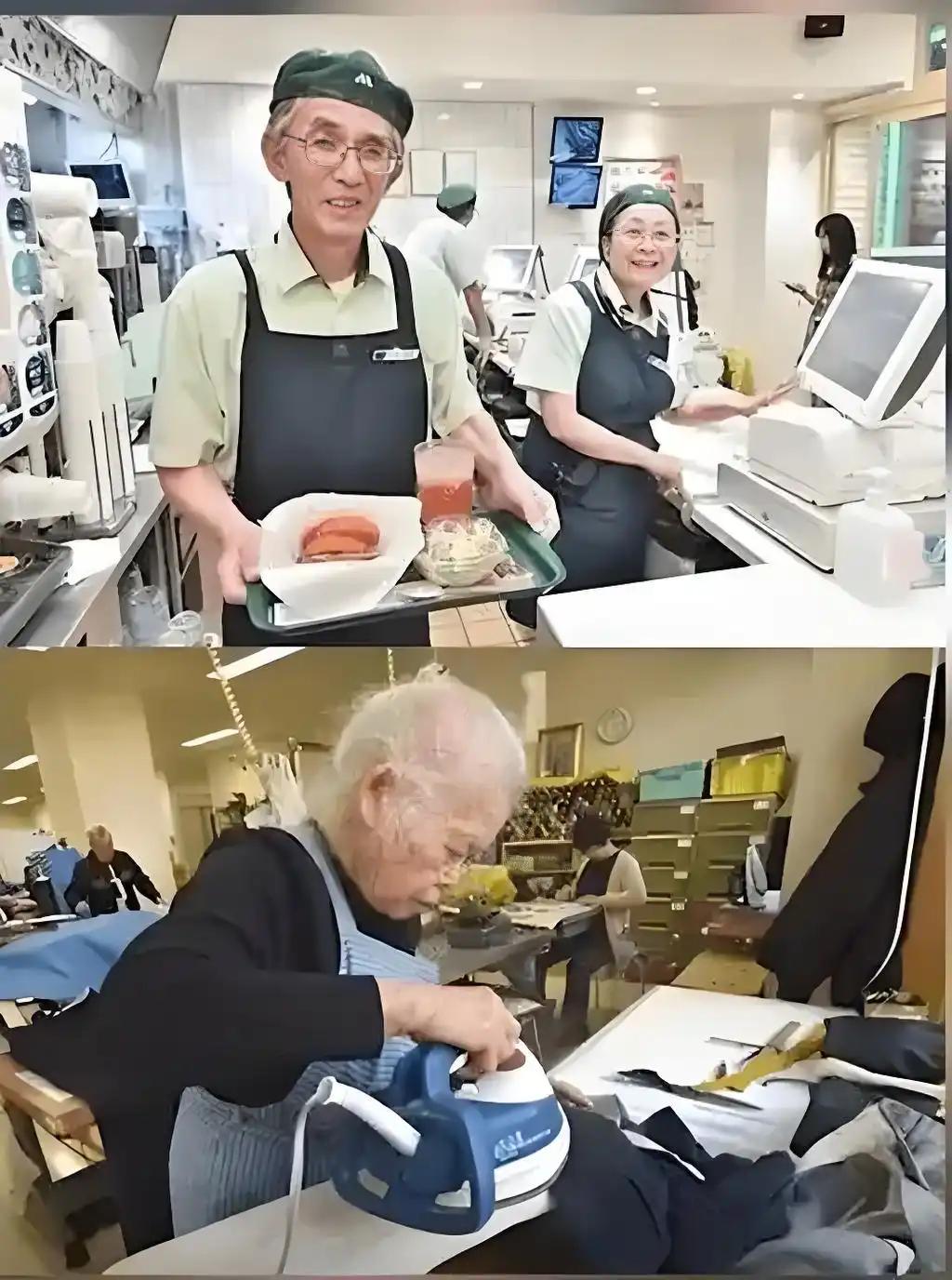 东京街头，银发族的身影随处可见。便利店收银台后面站着67岁的大叔，出租车驾驶座