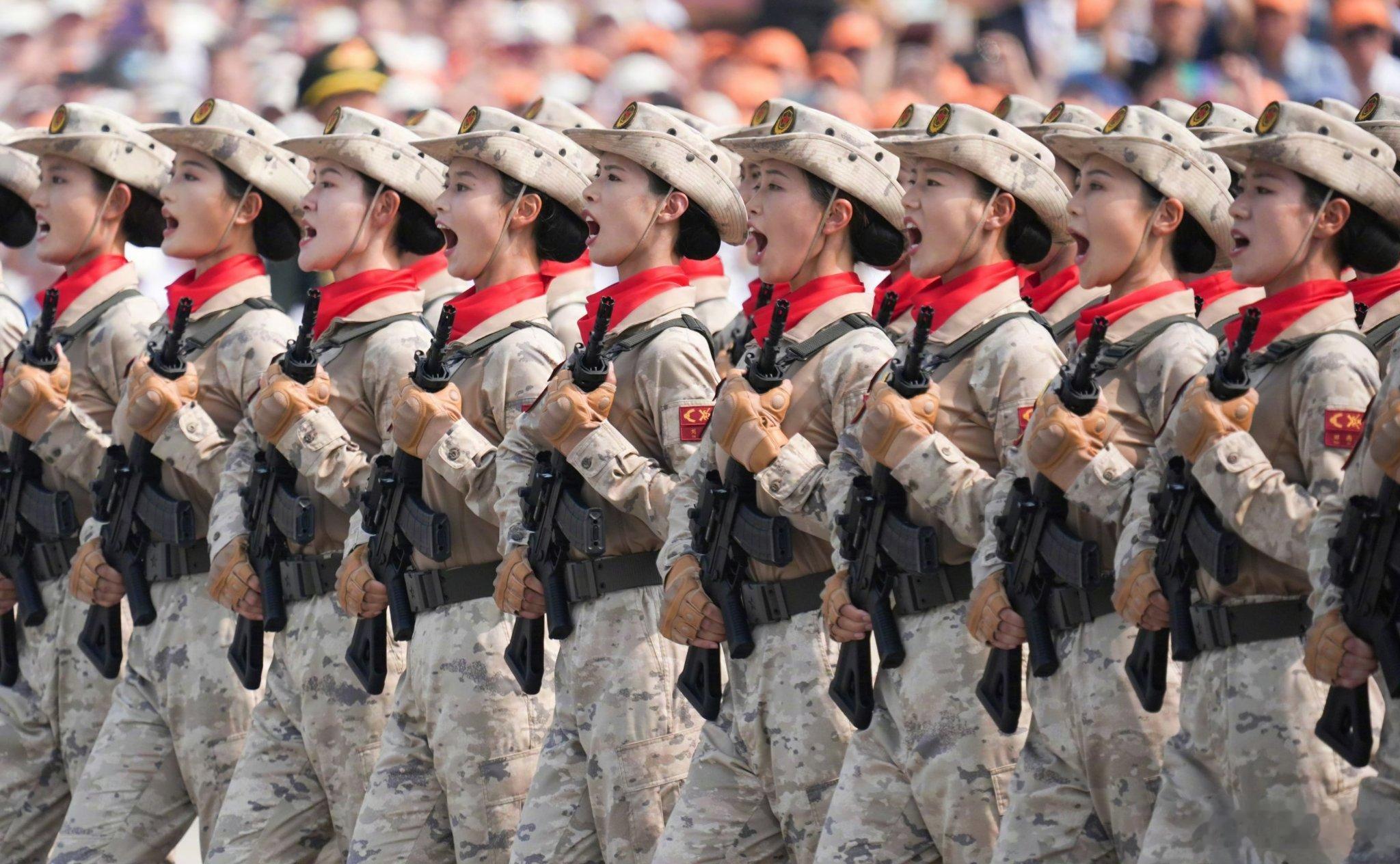 受阅女民兵着装中国女兵阅兵极清美图大赏！​​​