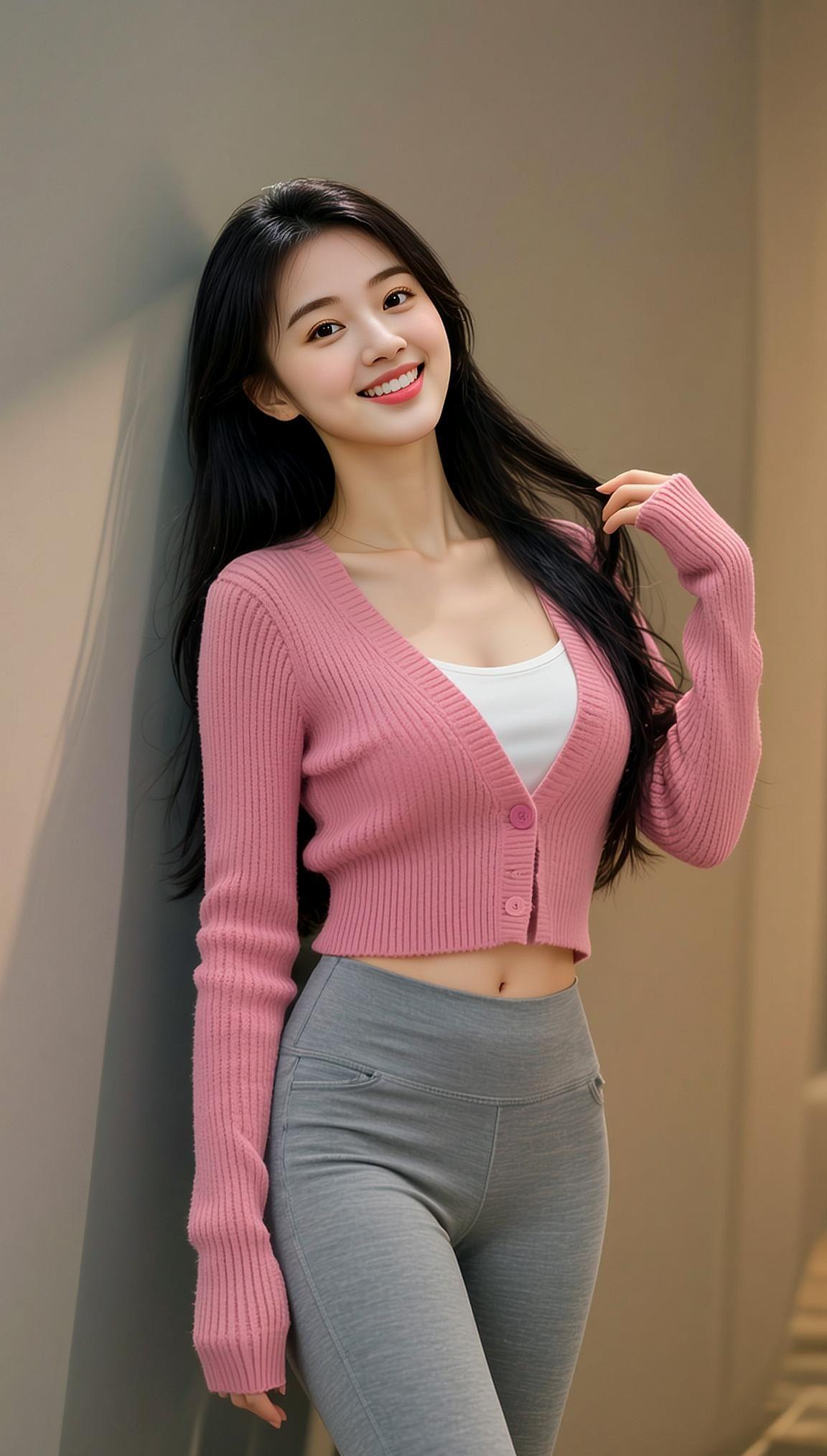 AI青春萌系写真随变ai随便玩瑜伽服搭配好身材好气质