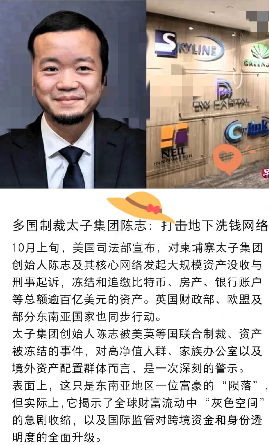 这次太子集团遭美韩打击，背后金主可算是栽大跟头了。要说这陈志，我看呐，大概率