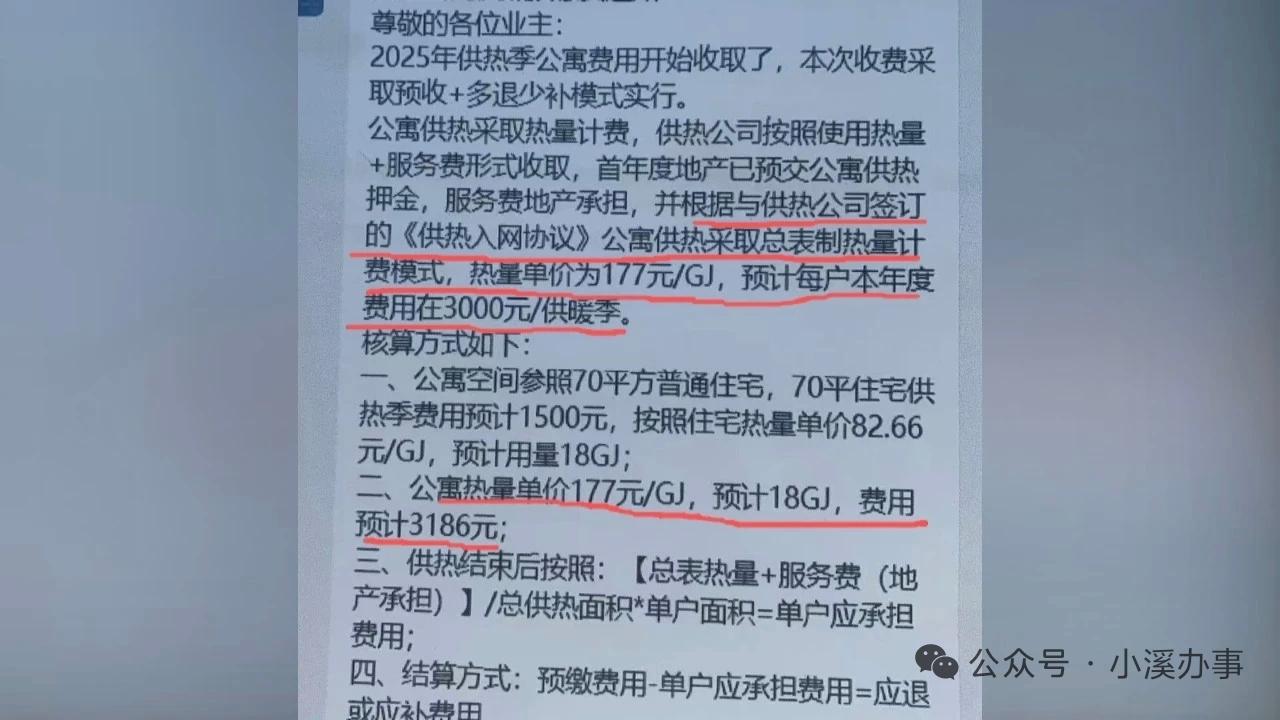 公寓取暖费106元/平方米，业主直呼“用不起”！孟先生是青岛龙湖春江天玺公寓
