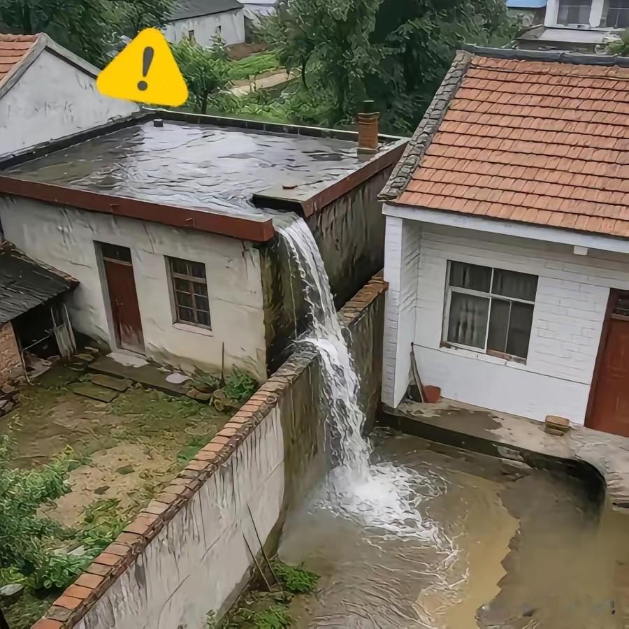 一下雨，邻居房顶水都流进了我家院子，不知道是好事还是坏事？