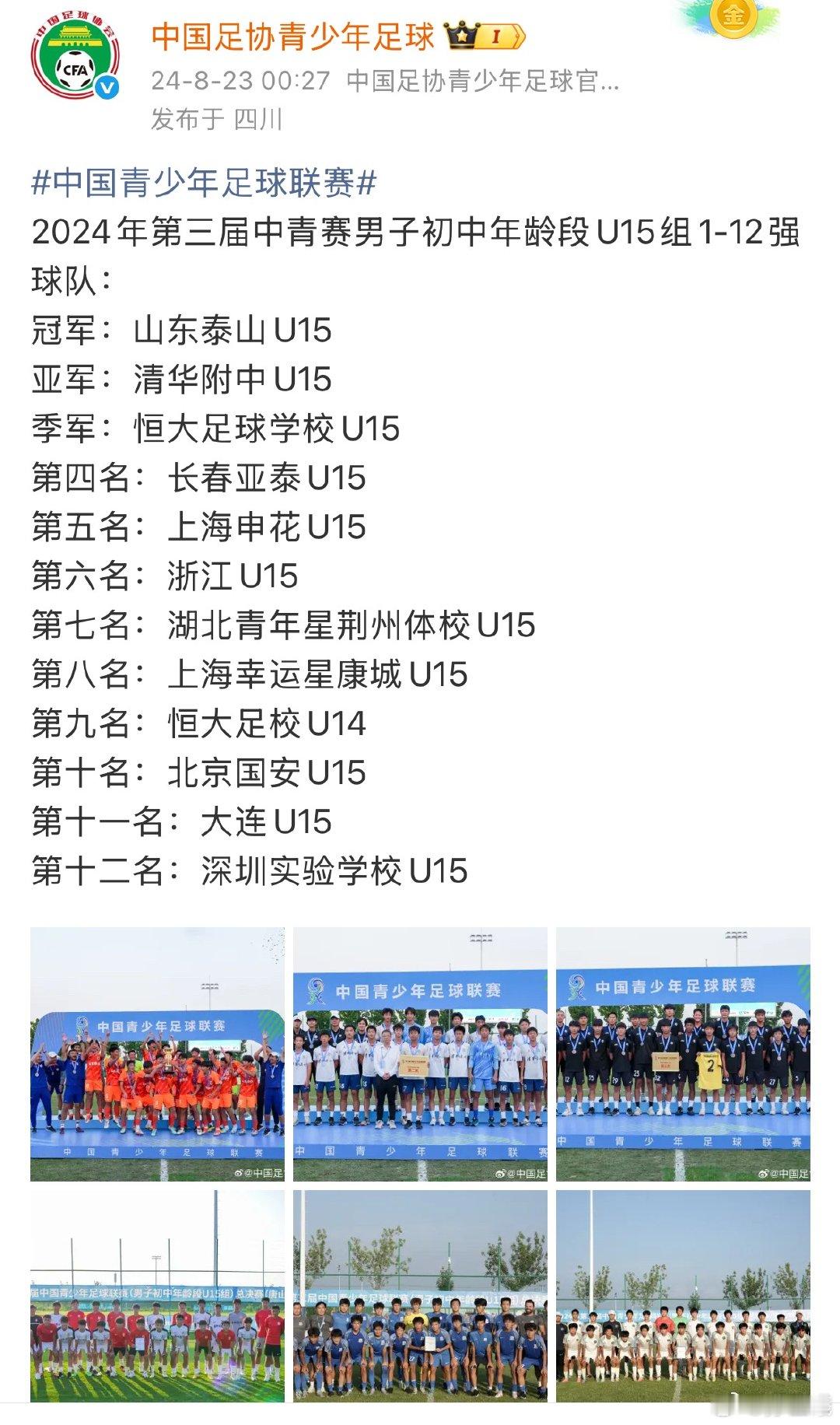 横向对比2022年U13组、2024年U15组、2026年U17组.浙江U17队，在U15组时第5名