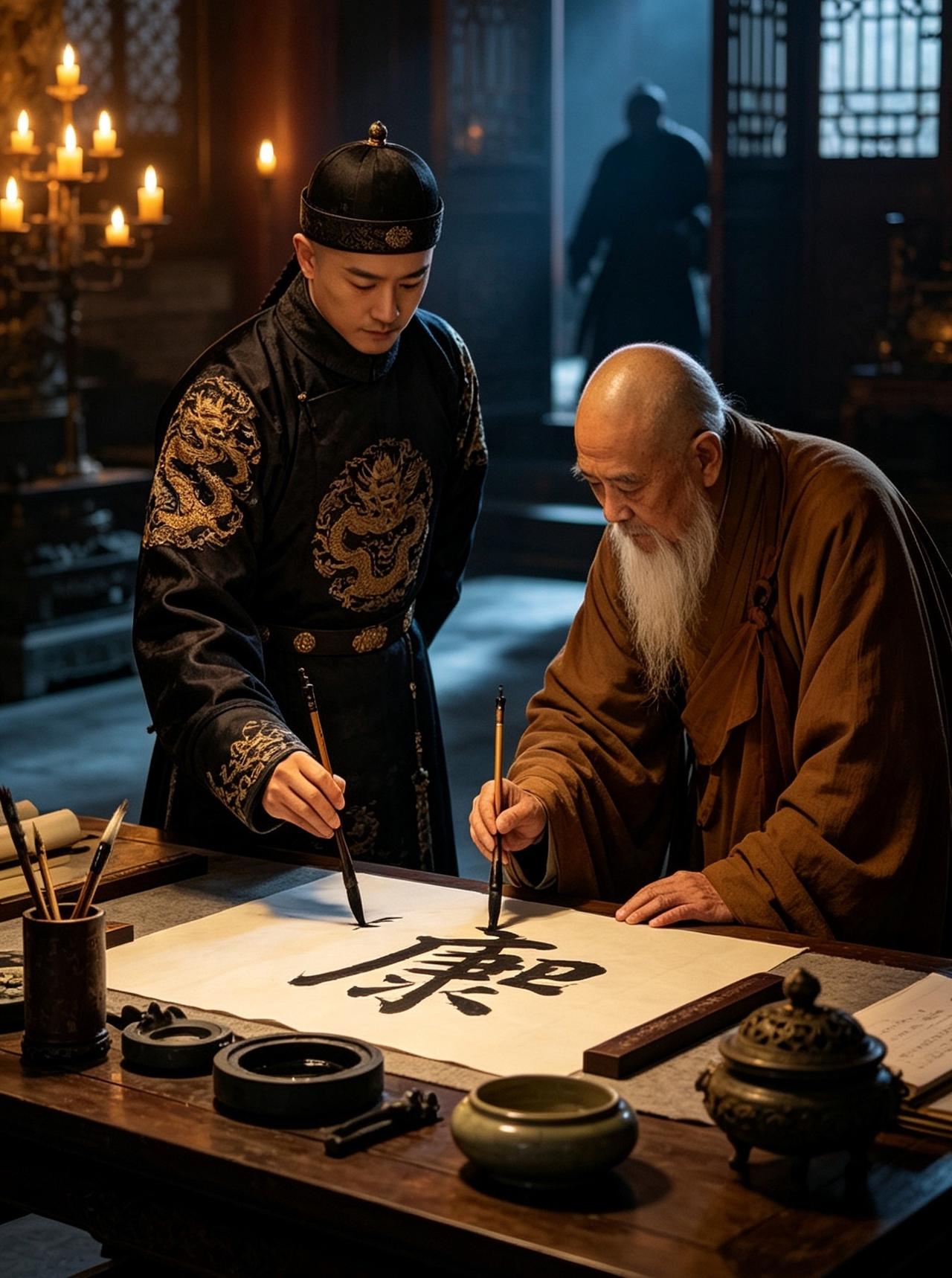 康熙微服私访，寺庙提笔写下名字，住持一眼看出杀机：您的“密”字忘了封口康熙微