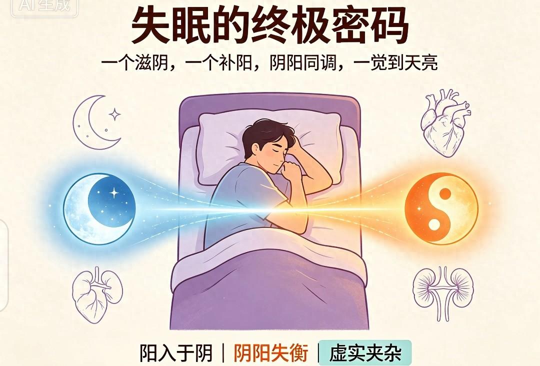 失眠的“终极密码”：两个中成药，一个滋阴、一个补阳，阴阳同调作品声明：内容仅