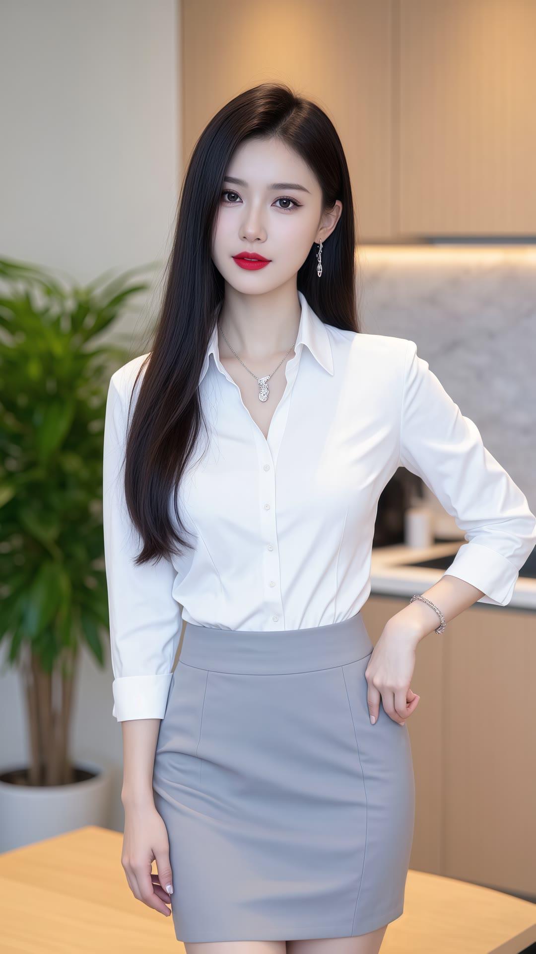 怎样穿搭知性又显身材?想要穿搭既知性又显身材，可以参考这套经典的职场风搭配：白衬