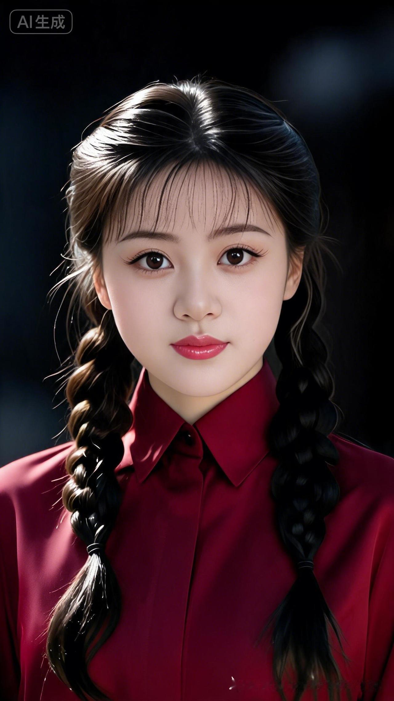 甜美少女风，红衣双马尾，可爱又迷人！💖👗💇‍♀️