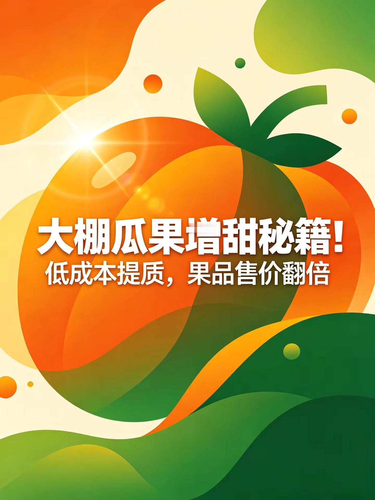 大棚瓜果增甜秘籍，低成本提质果品售价翻倍。大棚种植瓜果种植