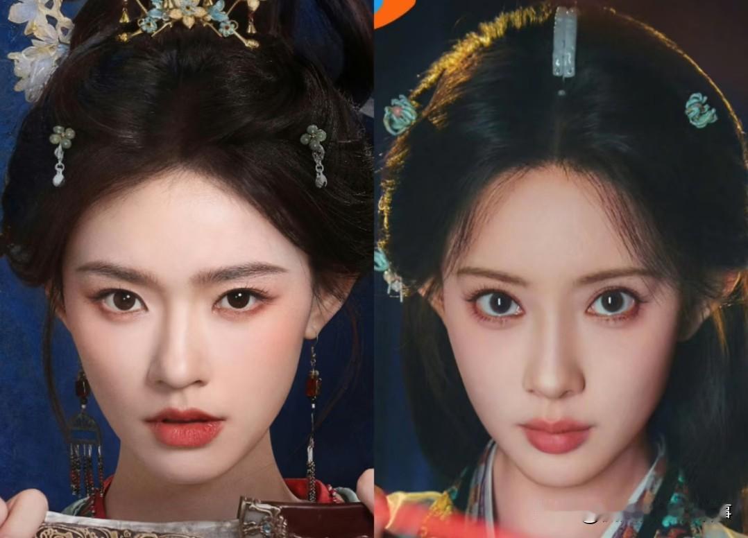 孟子义×林允相似造型对比：眼神戏真的差太多了。孟子义的问题真的很直观，眼睛很大