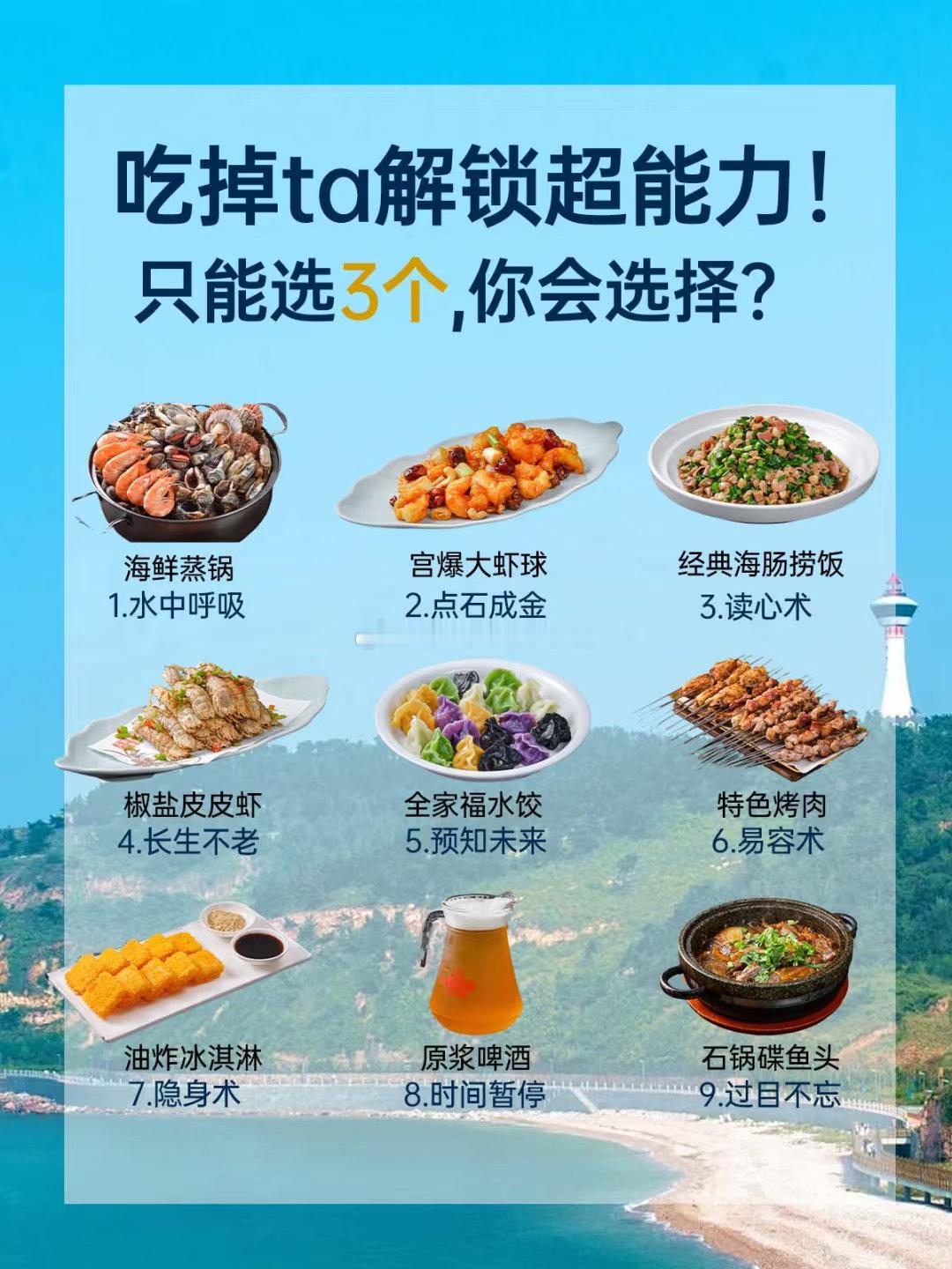 只能选3个，大家怎么选？​​​