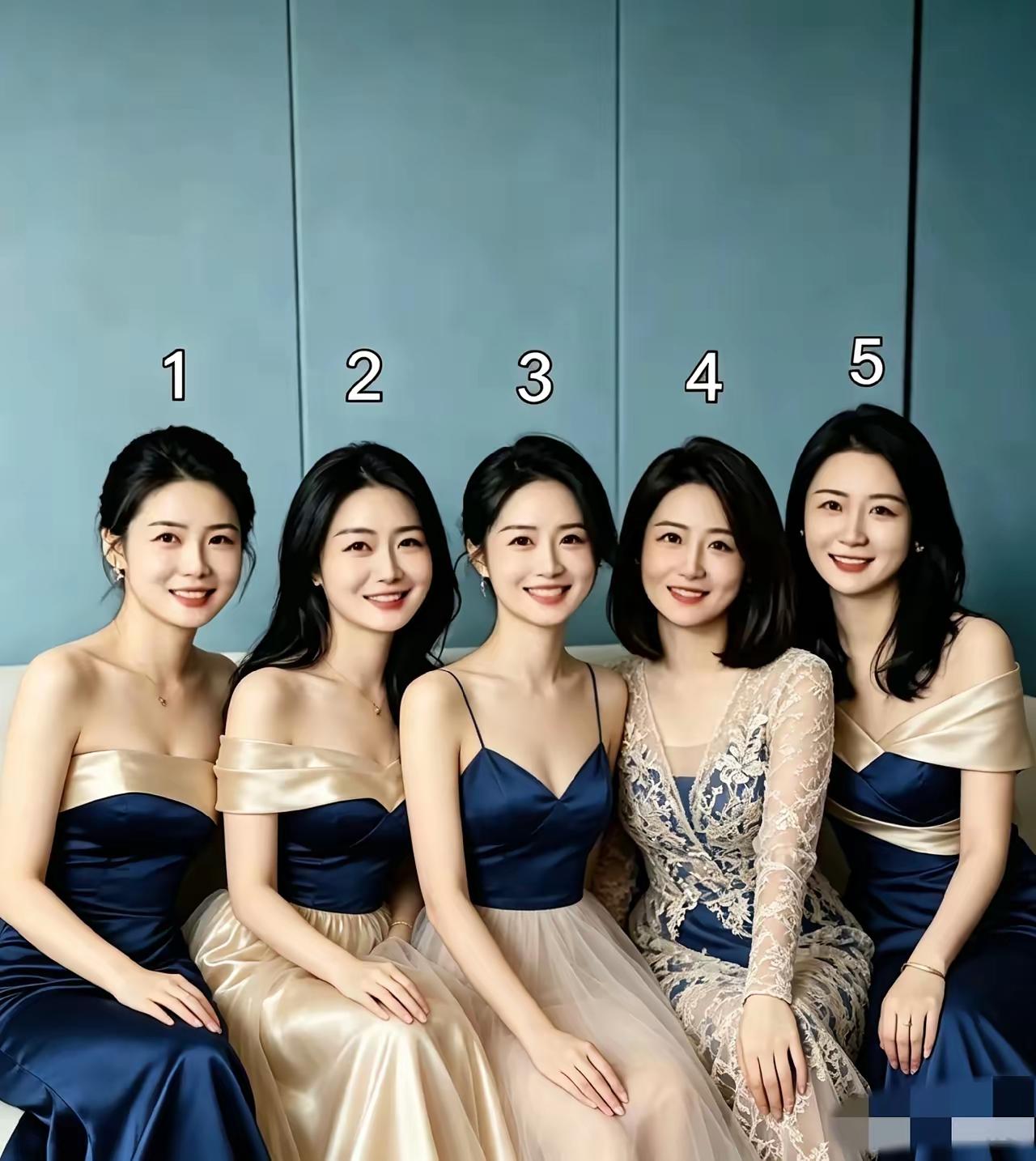 假如你今年48岁，要从这五位气质女士里选一位相伴余生，凭第一眼直觉，你会挑几号？