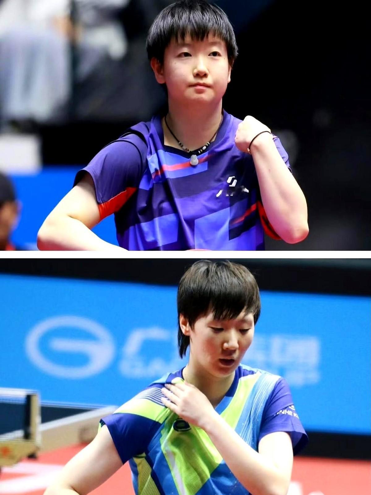 看完王曼昱和孙颖莎这场球，我脑子里就蹦出四个字：野生力量。真的，太吓人了。