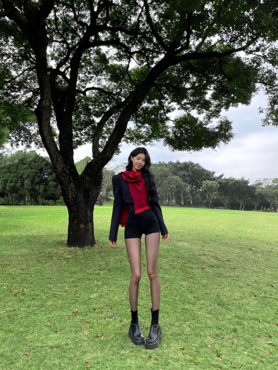 和大自然合照 我超擅长的