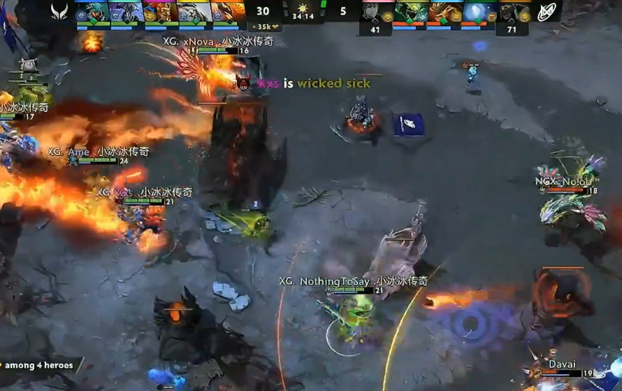 XG利用场间休息的时间迅速调整了状态和阵容再次以一场平局结束了和Nigma的bo