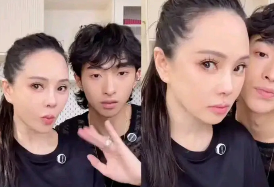 伊能静真是一个有智慧好妈妈好妻子好前妻，，伊能静和儿子一次在美国，前夫庾澄庆和张