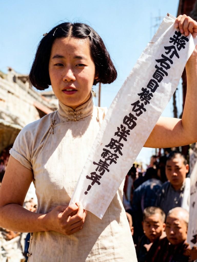 这张照片刊登于1938年10月20日日本内阁情报部编辑发行的《写真周报》上。画面