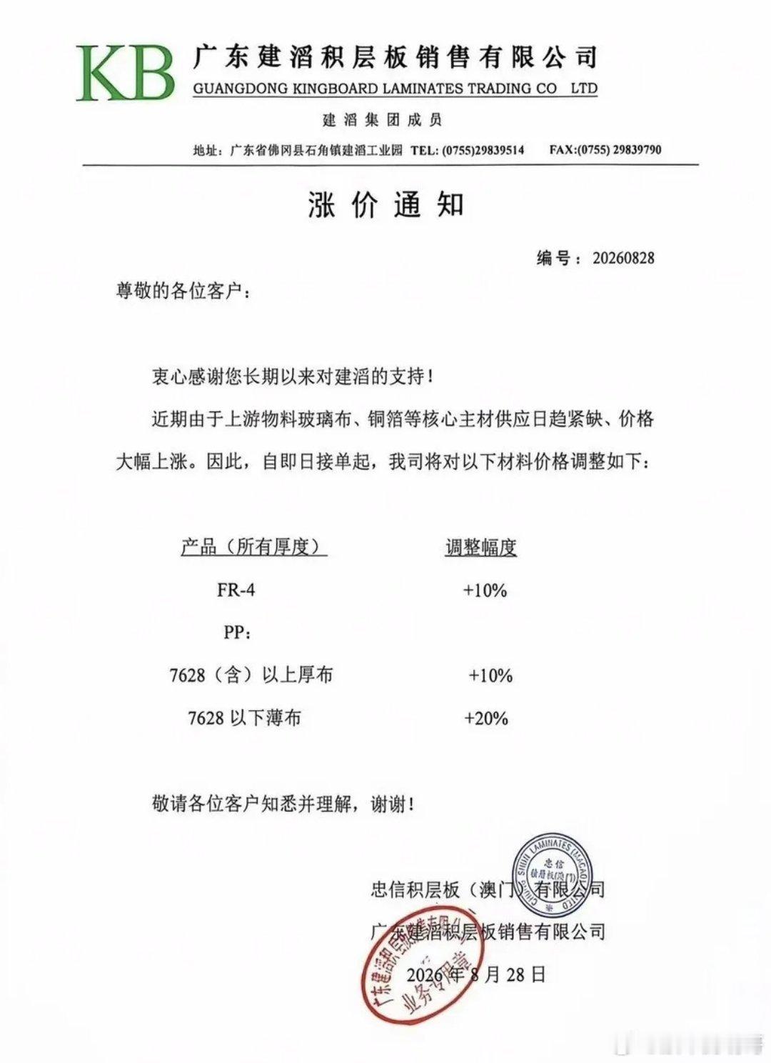 下周科技股就要看覆铜板这个赛道了，第七次涨价了覆铜板（PCB电路板最核心基材）龙头建滔，今年第7次发