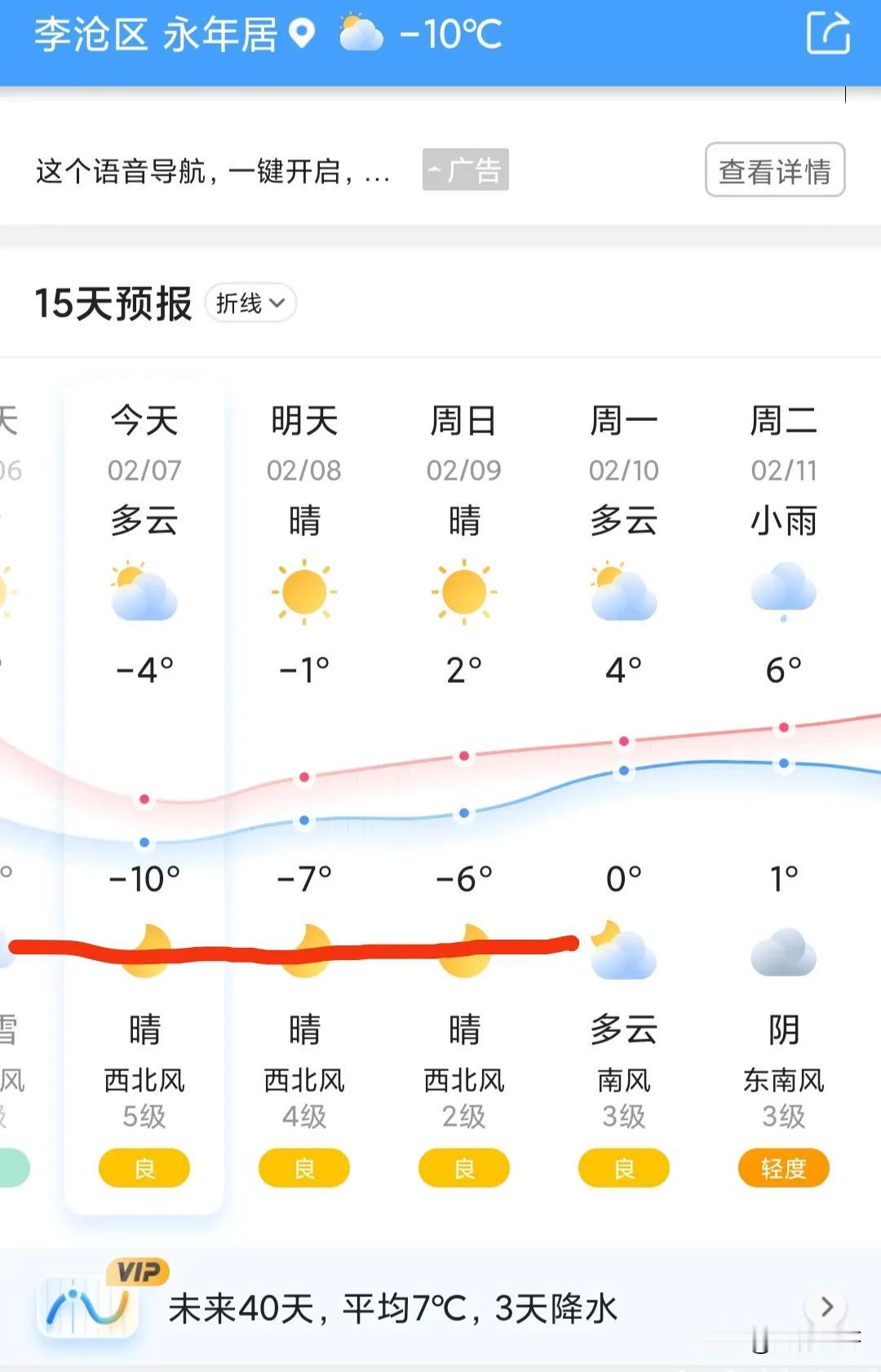 今天是正月初十，一股强冷空气降临，温度降到了零下十度，这可能是今年冬天最冷的一天