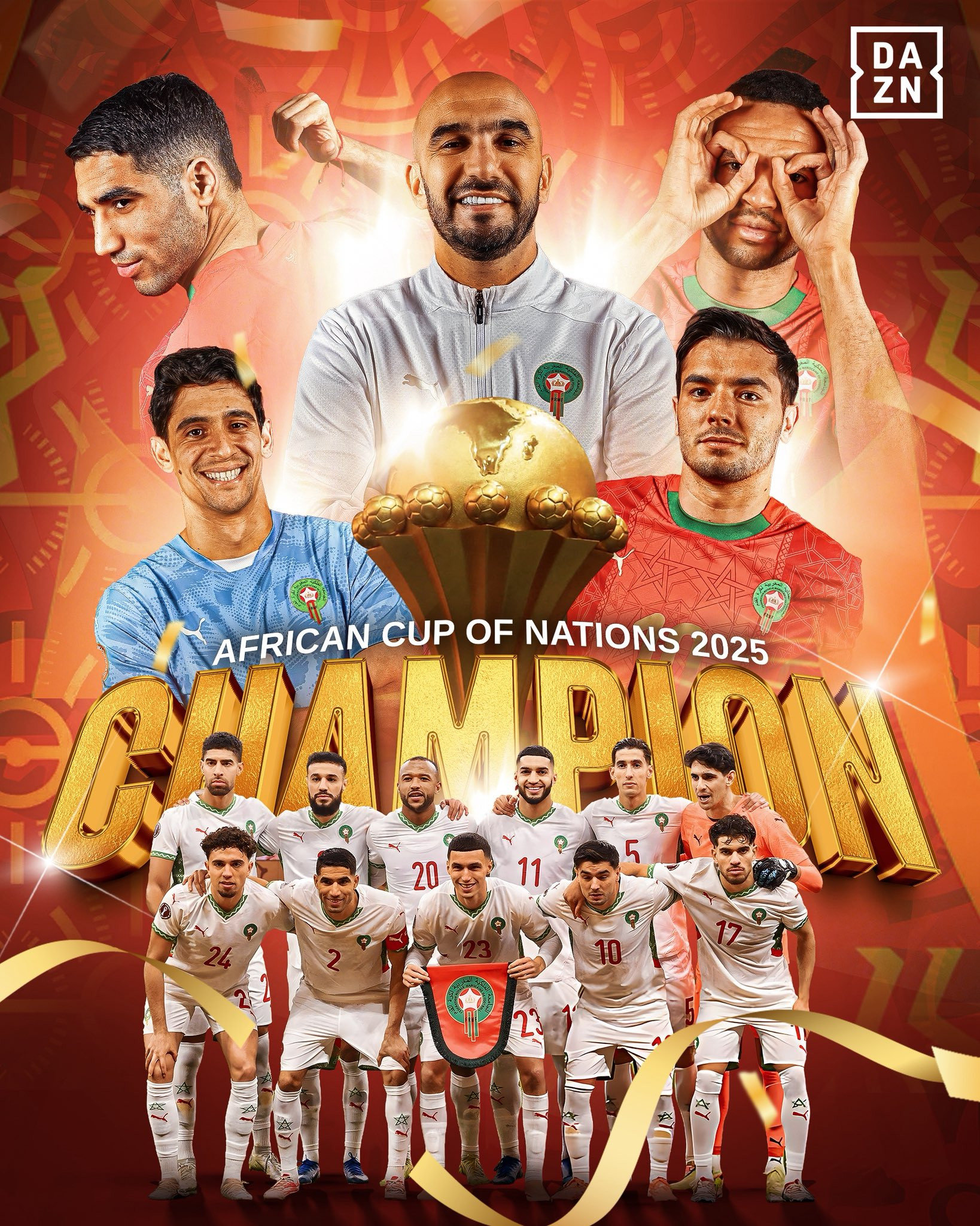 摩洛哥现在成为了2025年非洲杯冠军!