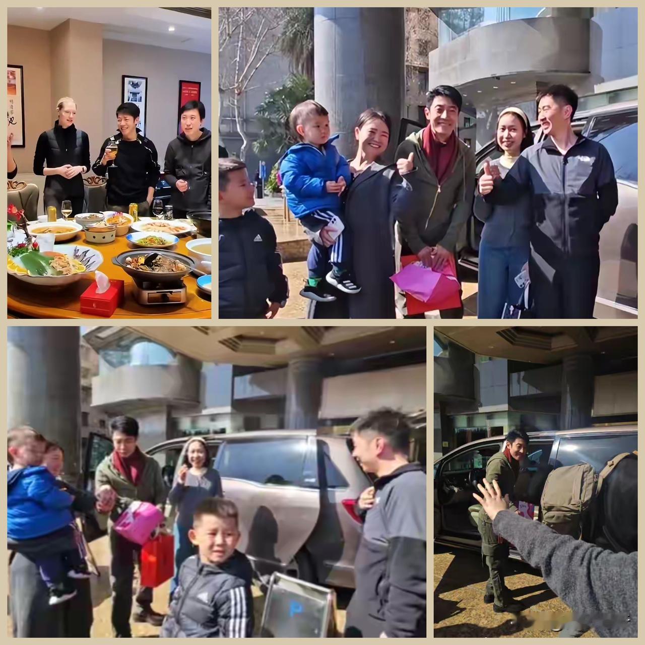 【引用】忙完春晚后，撒贝宁携妻儿回武汉老家探亲，选择入住酒店，被网友偶遇并合照时