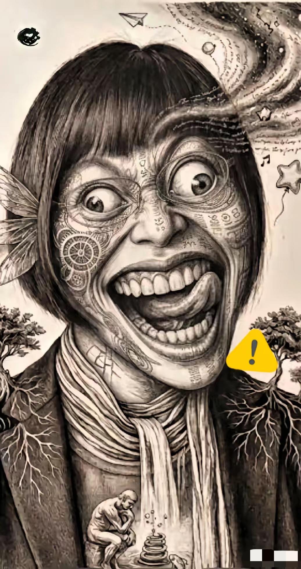 一幅画，绝对是近期投稿里面顶尖的神作！果然高手在民间。看完这幅画，看得我心惊肉跳