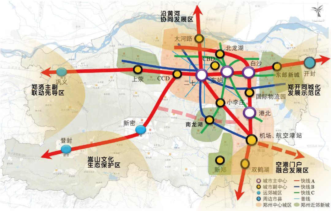 给力，针对郑州轨道交通四期规划东部新城中牟有了计划→随着官方红戳版国土空间总