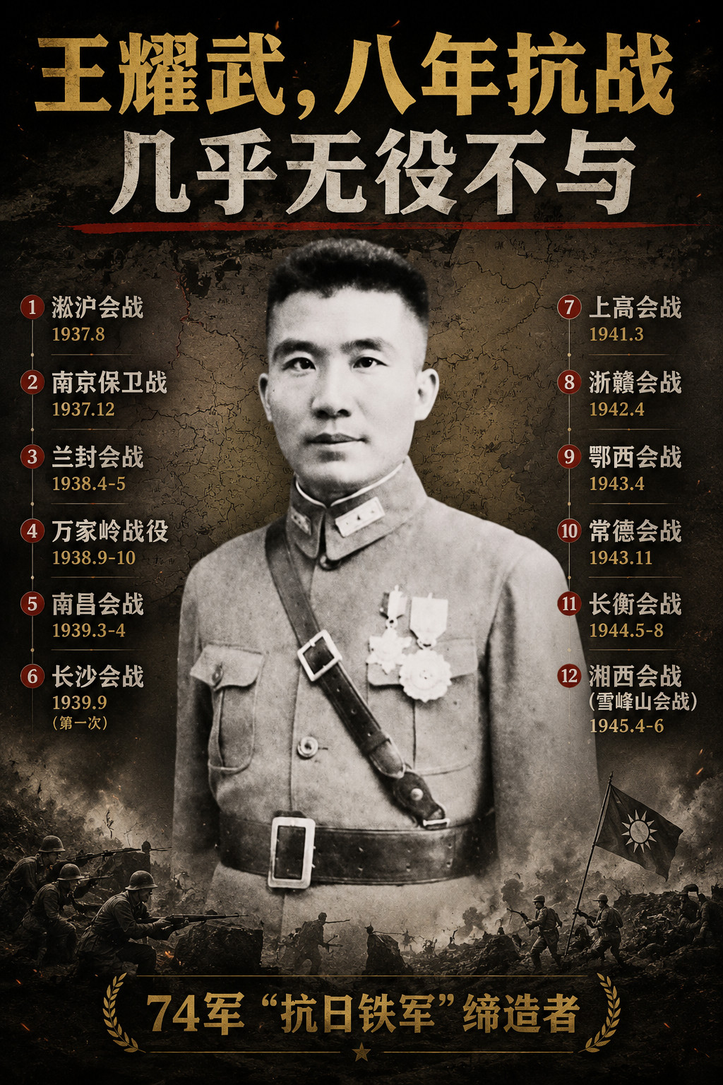 王耀武抗战日期打满全场，Claude系统讲述他的功绩。王耀武确实是国军将领中少数