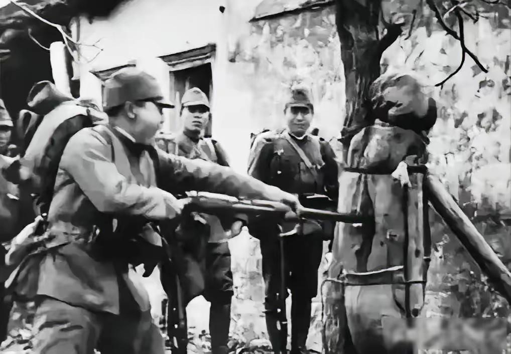 1937年冬，南京城外。照片黑白，颗粒粗糙。拍摄者是一名日军随军记者。