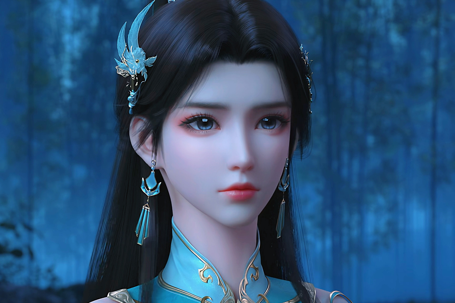 斗破苍穹国产动漫古薰儿Ⅱ截修美图拥有“七彩族纹”的薰儿，说什么也要为萧炎争