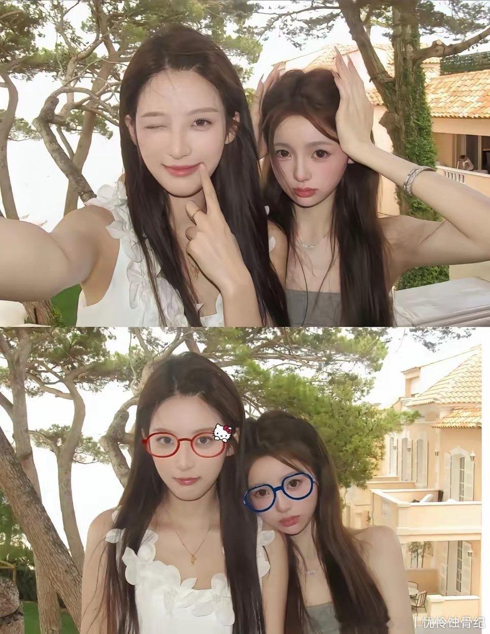 王思聪女友懒懒和网红小鹿的合照