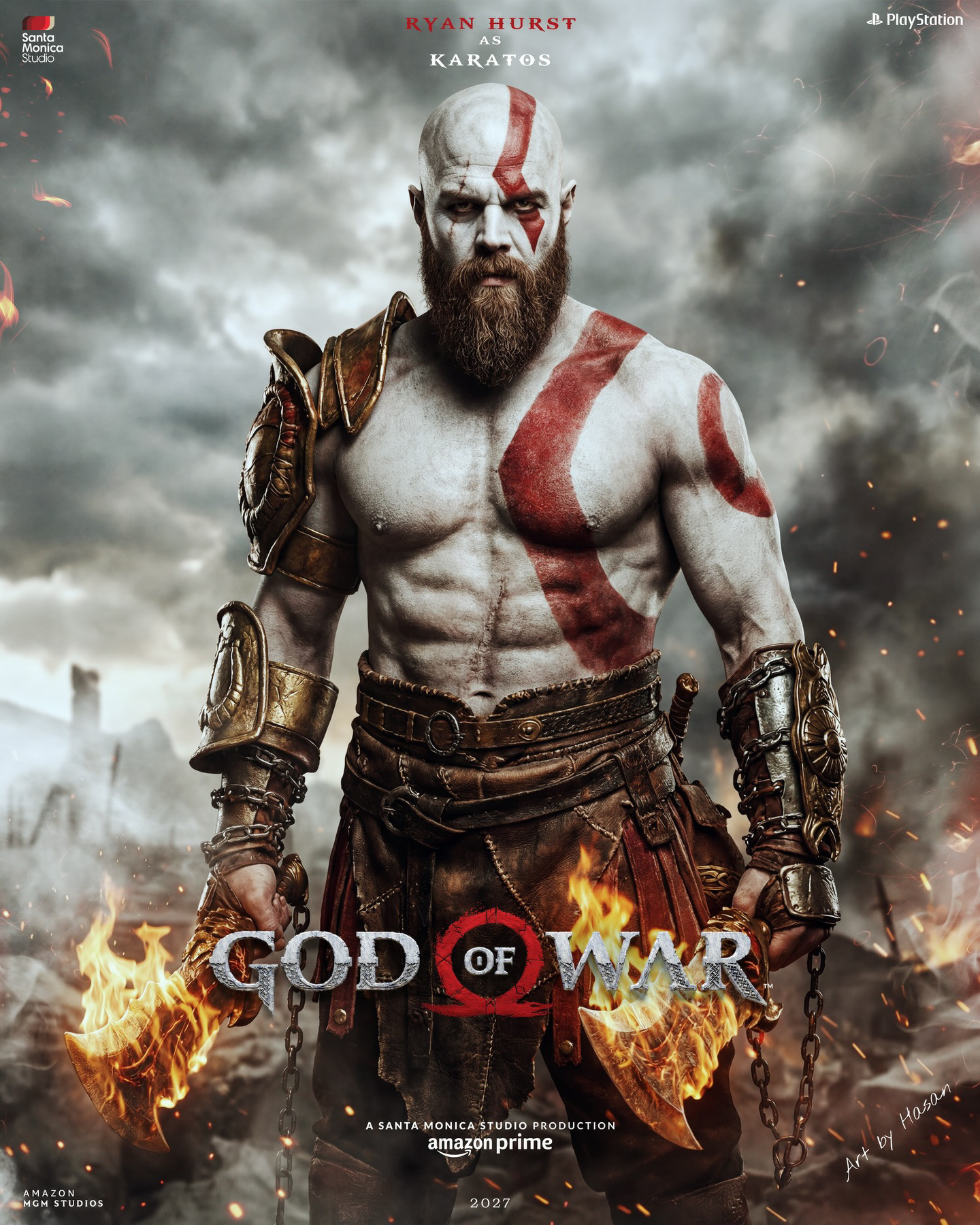 PrimeVideo打造战神真人剧集官宣主角——行尸走肉贝塔β扮演者Ryan