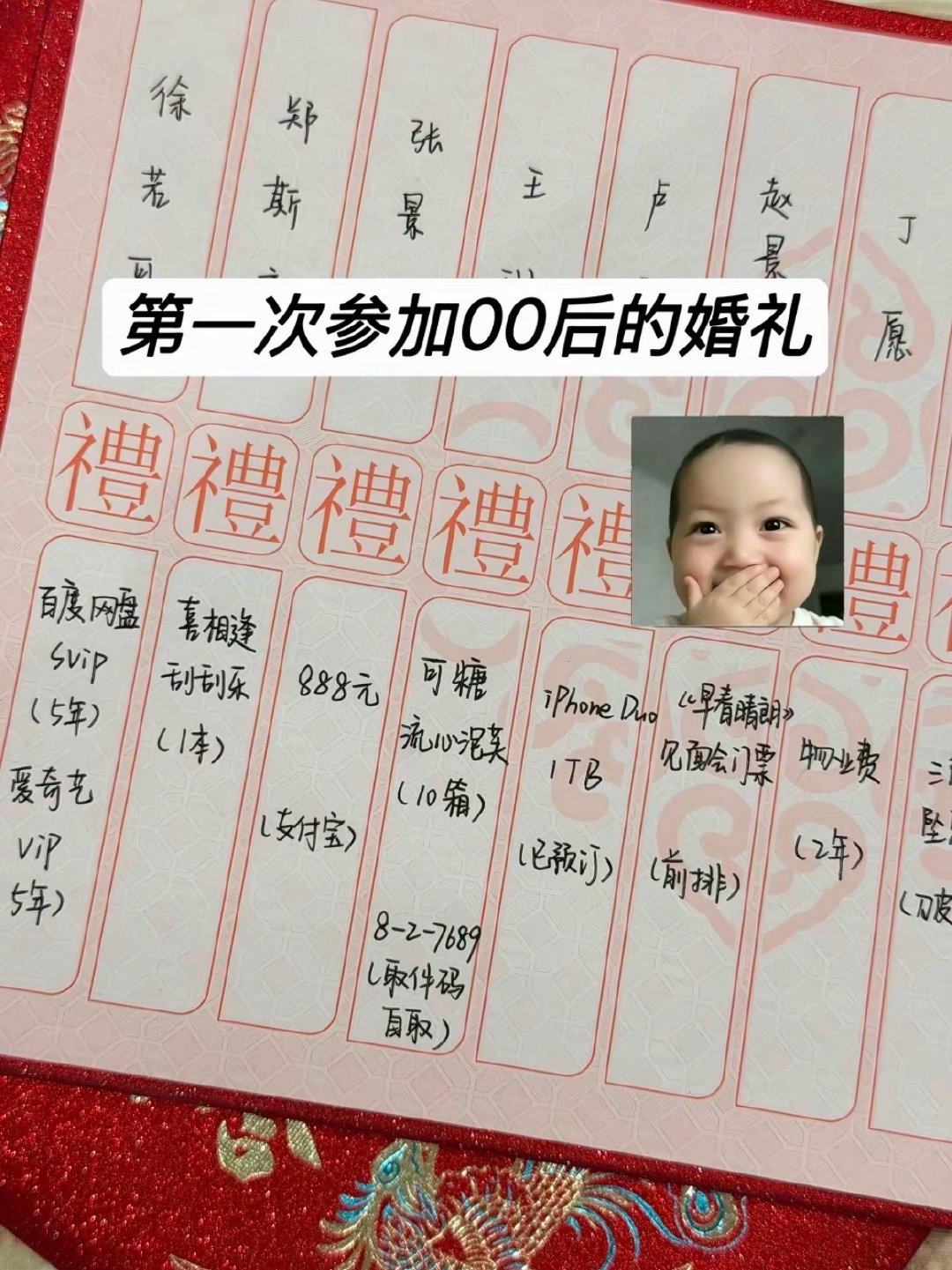 00后的婚礼随份子太超前了​