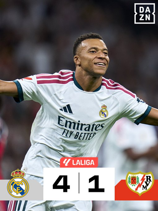 皇马4-1巴列卡诺全场数据: 射门24-18, 绝对机会4-2