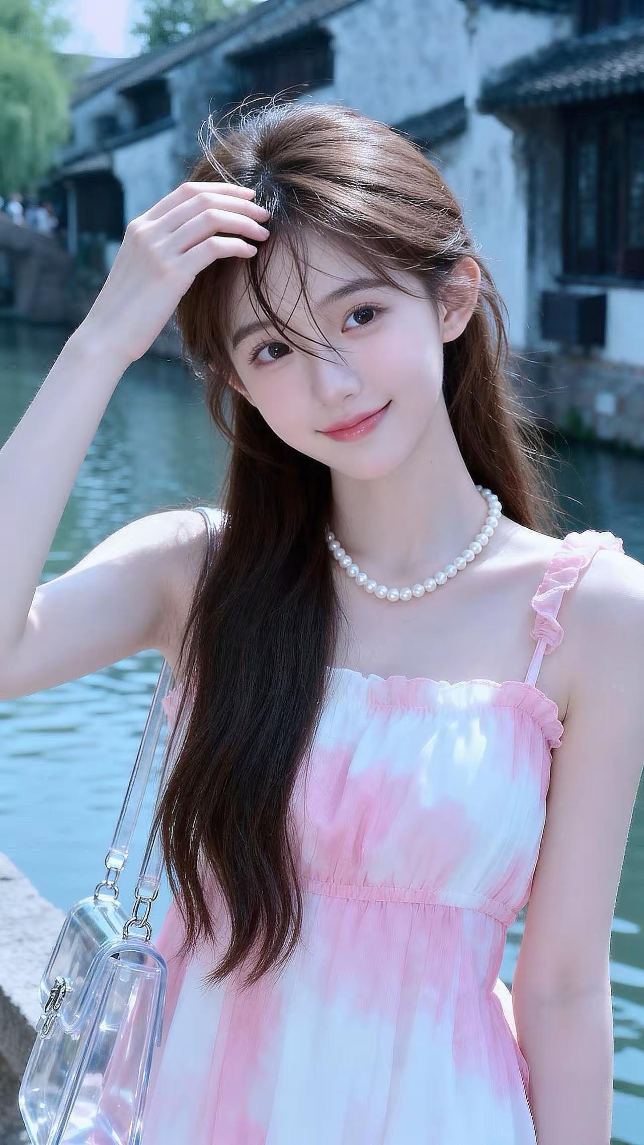 少女心满满，最适合粉白相间的连衣裙或休闲服，享受甜美的时光。💖🌸👗