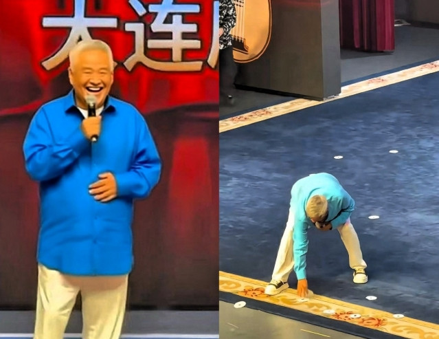 昨晚赵本山到大连刘老根大舞台！登台后说陪外孙子到大连玩，刚好碰到剧场开业一百天