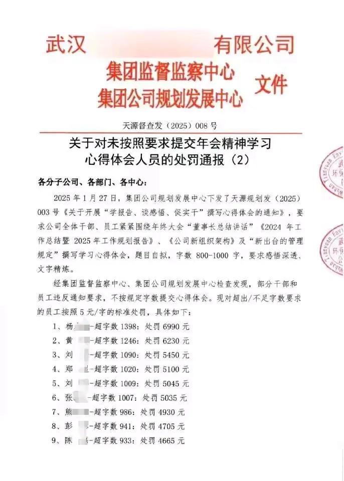 某源集团一罚了之，成为2025年形式主义新标兵！很多国企都喜欢通过开大会、小组座