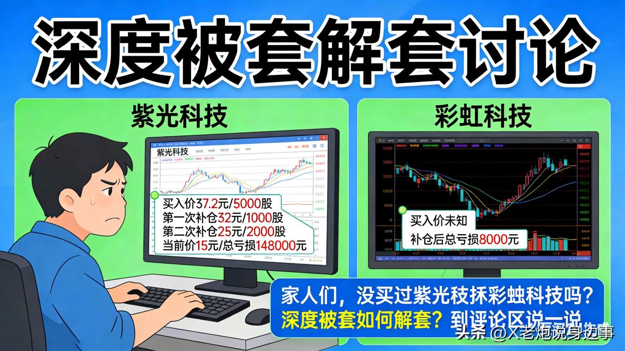 有一个股民，他在股价37.2元的时候买了5000股紫光科技。这只股自从他买后就