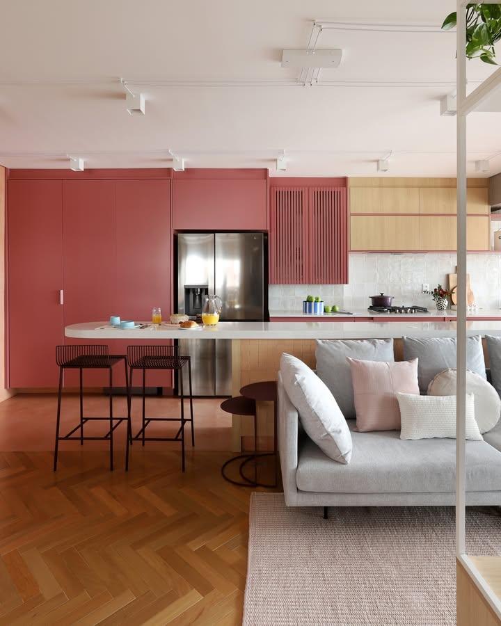 68㎡粉色居所方寸之间的温柔诗意🥰简约清新现代装修风格,你喜欢吗?家居