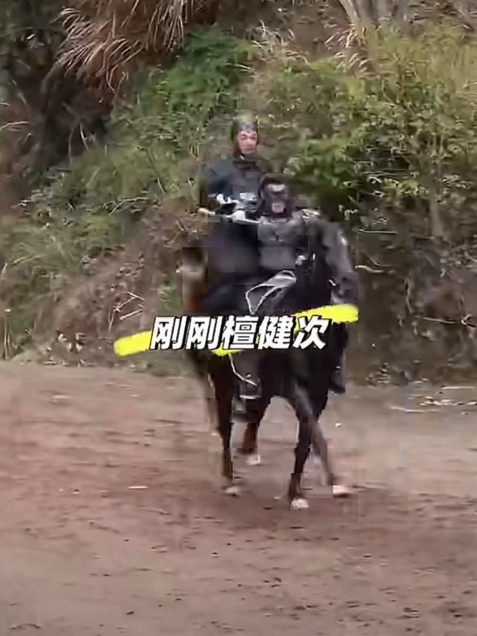 檀健次剧组路透，为什么要给他配这么小一匹马？