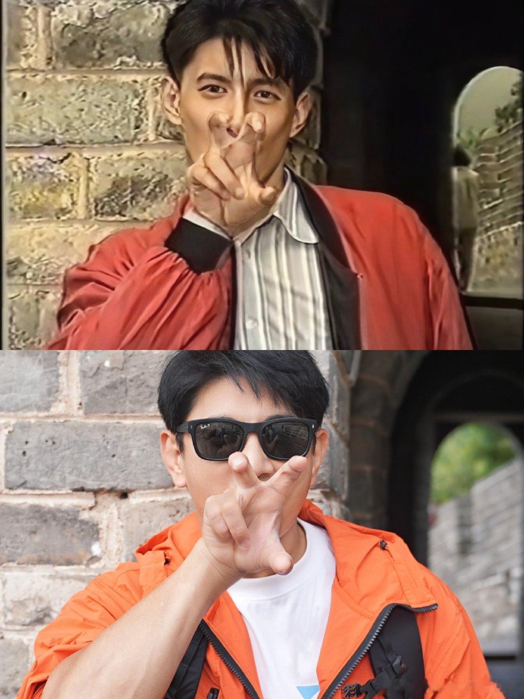 #吴奇隆##吴奇隆时隔33年打卡三连#三十多年弹指一瞬，故地重游，初心依旧。#天坛##长城##天安门