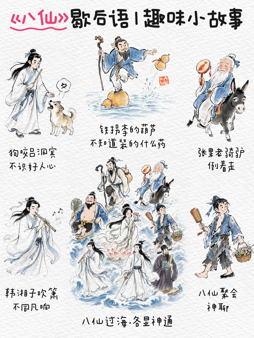 《八仙》歇后语｜趣味小故事🔥