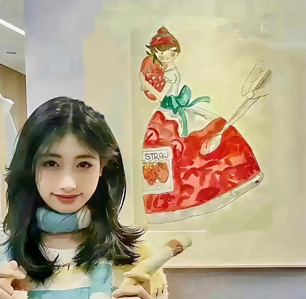 一边是冯小刚女儿的画，一边是李湘女儿的画，两幅放在一起，大家觉得谁更有绘画天赋？
