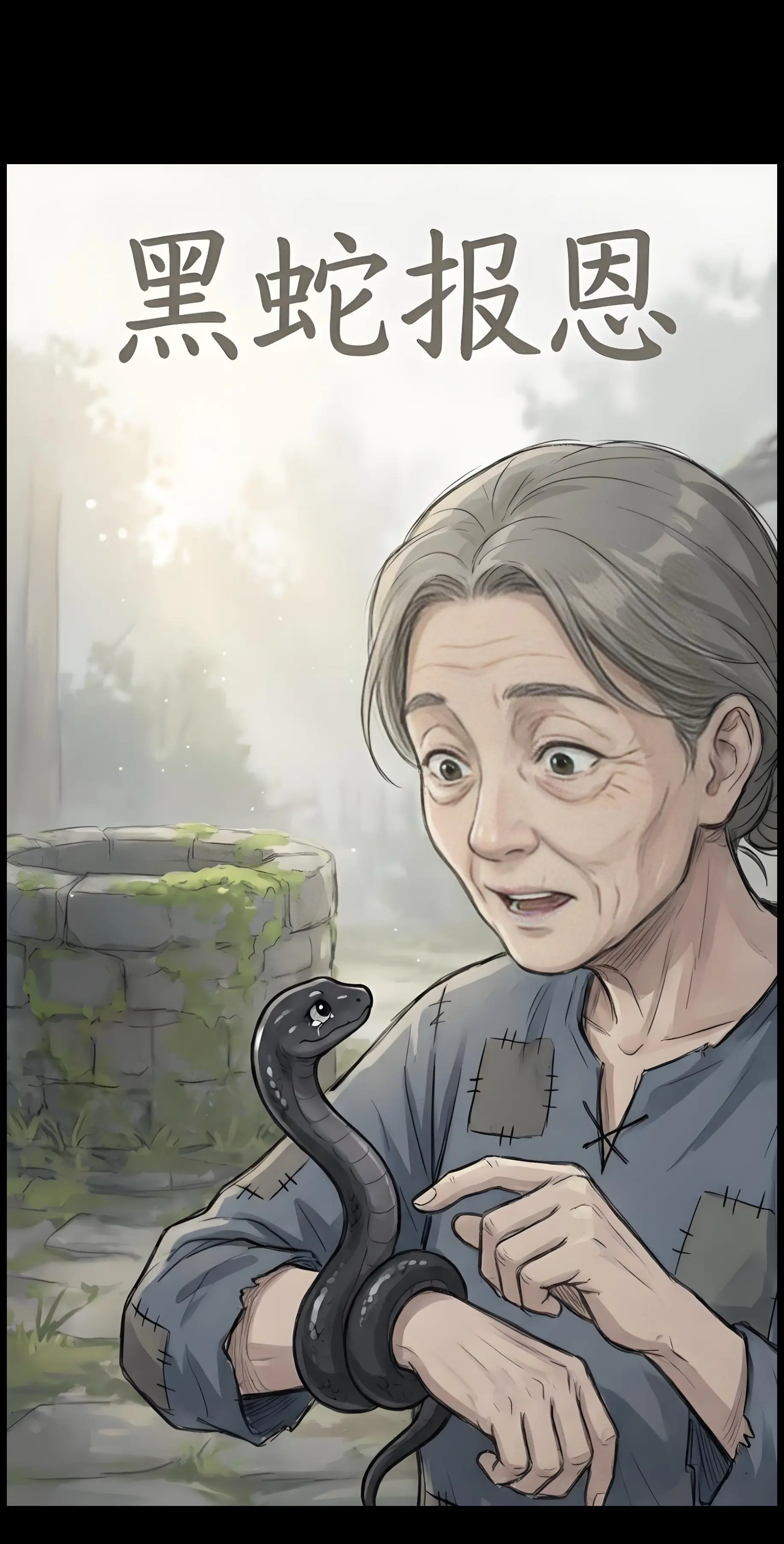 民间故事之黑蛇报恩！