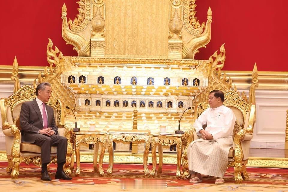 🇨🇳🇲🇲4月25日，王毅外长在内比都与缅甸总统敏昂莱会面。海外新鲜事热点