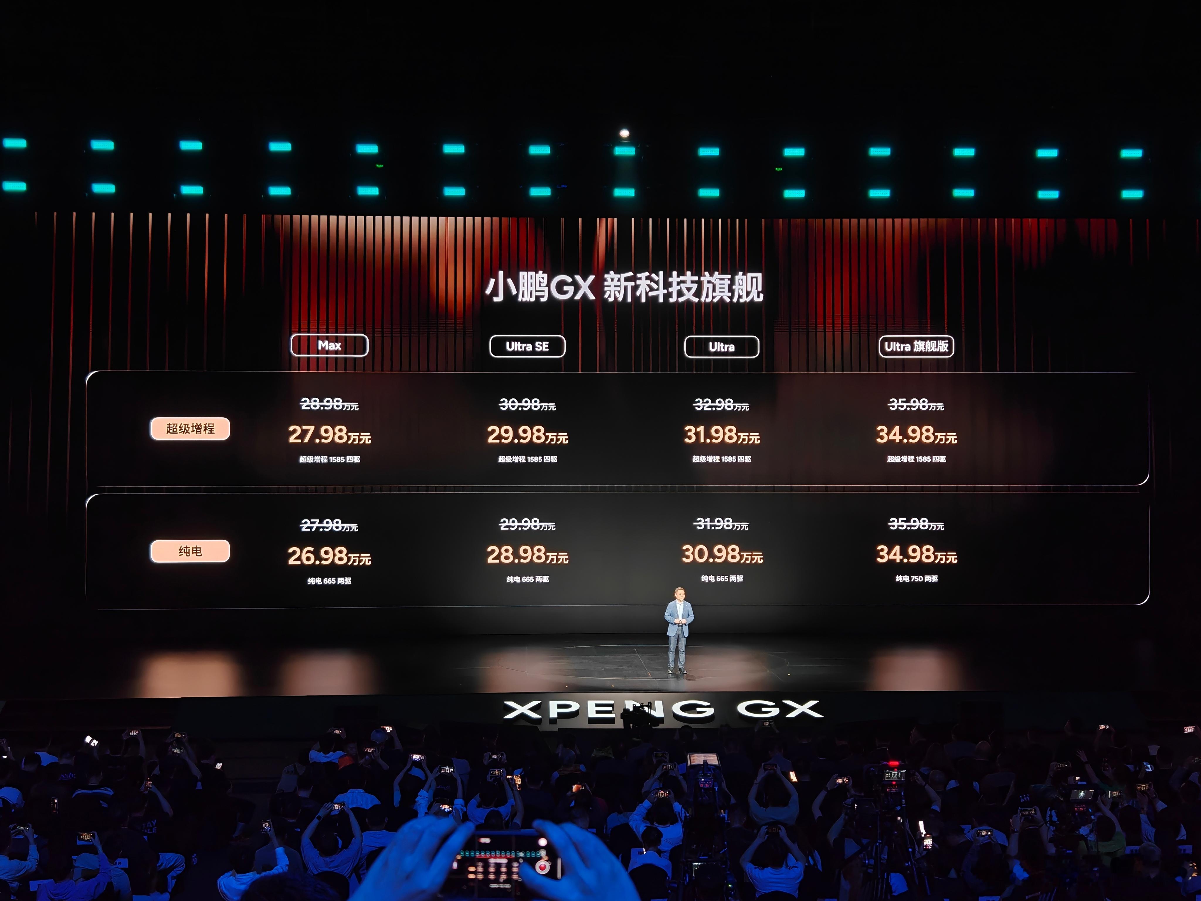 小鹏GX增程版是标配四驱，因为前轴的动力总成是双电机，加上P4的主后驱电