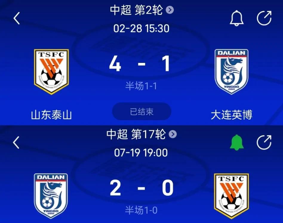 从4比1到0比2，韩鹏与崔康熙的差距太大了。山东泰山可以让崔康熙下课，但不能用一