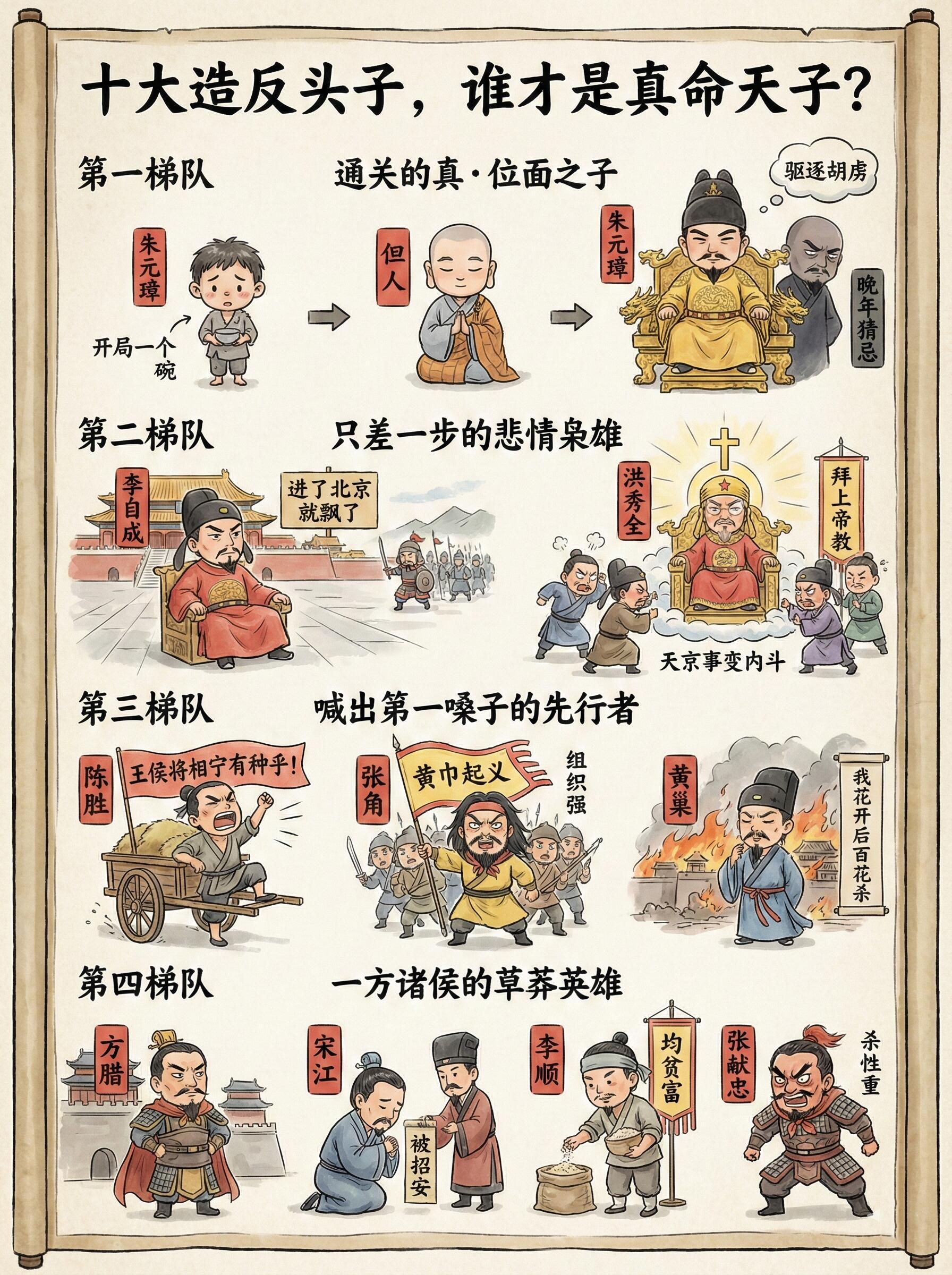 十大造反头子，谁才是真命天子？